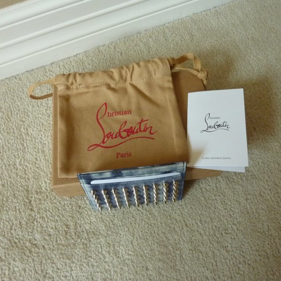 CHRISTIAN LOUBOUTIN 'Kios' Empire Spiked Card Case - Picture 10 of 12